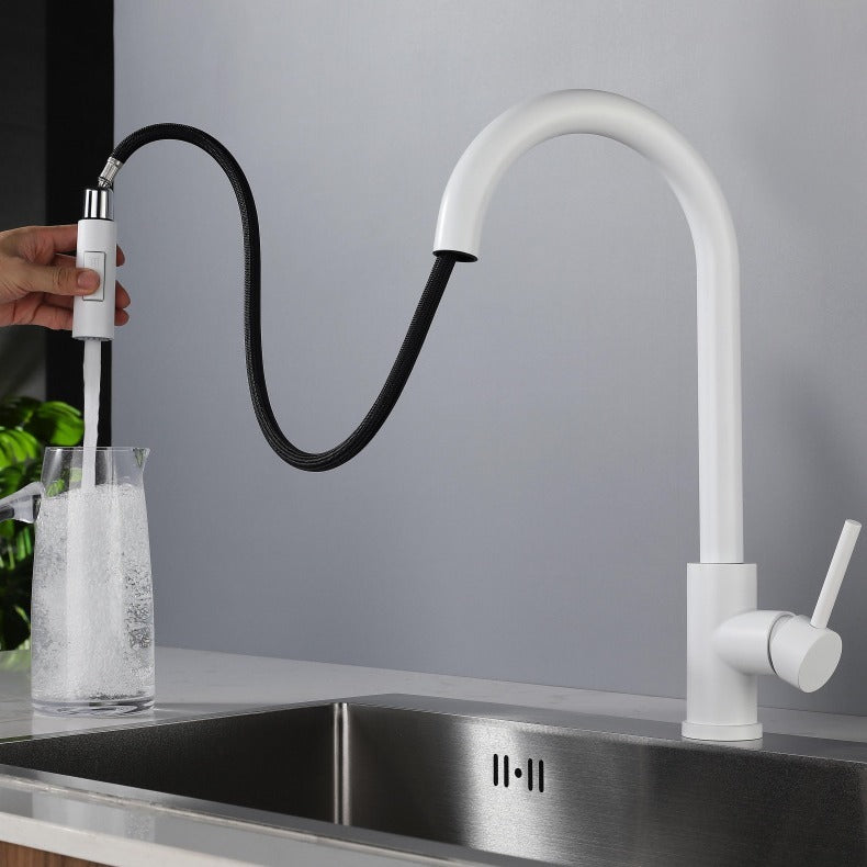 White Oat Kitchen Pull-out Faucet
