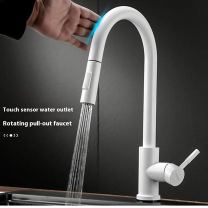 White Oat Kitchen Pull-out Faucet