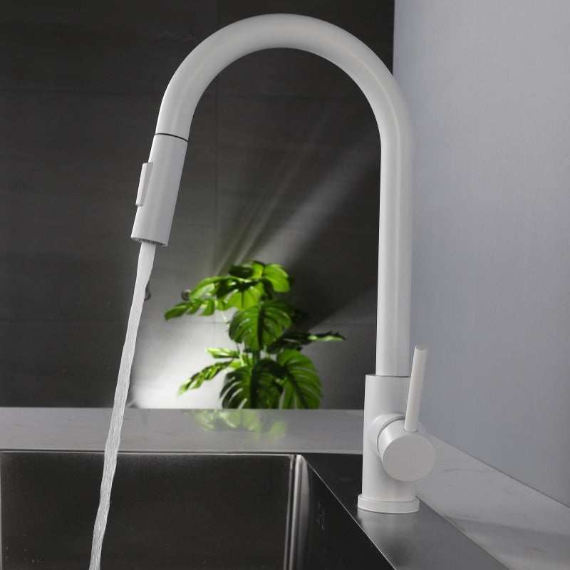 White Oat Kitchen Pull-out Faucet